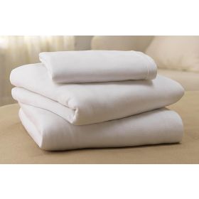 Soft-Fit Knitted Flat Sheet, White, 60" x 104", 5 doz./Case