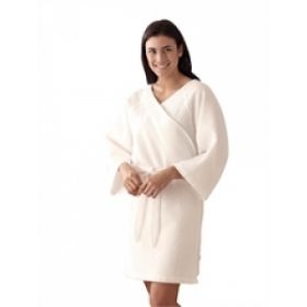 Square Waffle Weave Mammography Patient Robe, White, One Size Fits Most