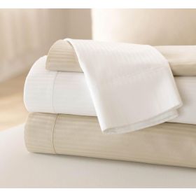 T310 Percale Pillowcase, Reverse Sateen, White, 42" x 46"