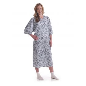 PerforMAX Patient Gown, Royale 2-Tone Print, One Size Fits Most