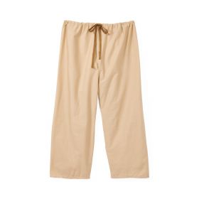 Drawstring Pajama Pants, Solid-Tan, Size 3XL