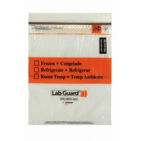 Lab Guard Specimen Biohazard Bag, 8" x 10", 3-Wall, Disposable