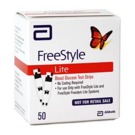 Freestyle Lite Glucose Test Strips, 50/Box