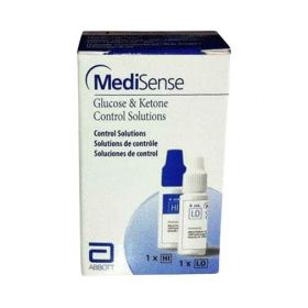 MediSense Glucose and Ketone High / Low Control Solutions, 2 Vials / Box