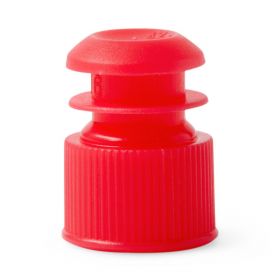 Polyethylene Test Tube Cap, Flange Style, 13 mm, Red, 1, 000/Poly Bag