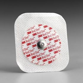 Red Dot Diaphragmatic Soft Cloth ECG Monitoring Electrode, Snap, Solid Gel