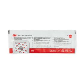 Red Dot Monitoring Electrode with Foam Tape and Sticky Gel, 5/Strip