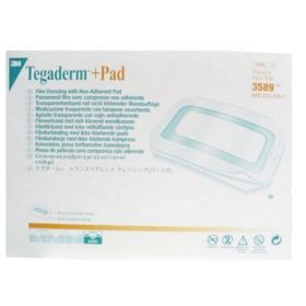 3M TEGADERM FILM DRESSING WITH NON-ADHERENT PAD 3-1/2" X 6"