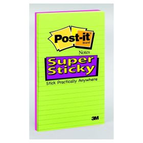 Post-it Rio de Janeiro Color 5" x 8" Ruled 45-Sheet Adhesive Notes