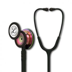 Littmann Classic III Monitoring Stethoscope, Rainbow-Finish Chestpiece, Black Stem and Headset, Black Tube