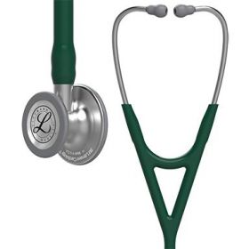 3M Littmann Cardiology IV Diagnostic Stethoscope, Standard-Finish Chestpiece, Hunter Green Tube, Stainless Stem and Headset, 27"