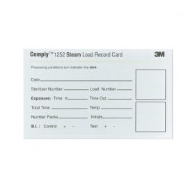 Comply Sterilization Integrator Load Record Card, Steam or Ethylene Oxide Gas, 3" x 5"