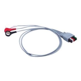 Leads: ECG Mobility Leadwires, 3-Lead, Snap-On, 36"