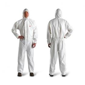 Coverall, Protective, Hood, Disposable, Large