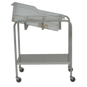 Stainless Steel Bassinet with 1 Shelf