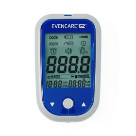 EVENCARE G2 Blood Glucose Monitoring Meter, Batteries, Carrying Case, User's Guide, and Log Book
