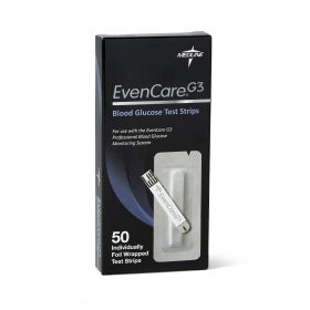 EvenCare G3 Foil-Wrapped Blood Glucose Test Strips for Professional Use Only MPH3550FLZ