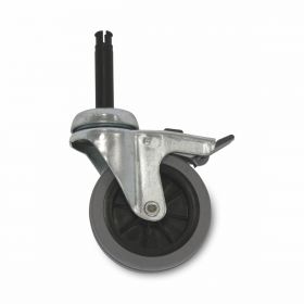 Center Post Caster with Brakes for MIYO Cart, 4"