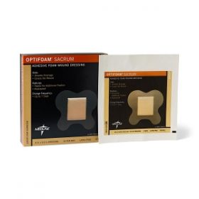 Optifoam Sacrum Adhesive Foam Wound Dressing in Educational Packaging, 6.1" x 5.5" MSC1065EP