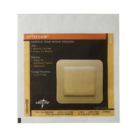 Optifoam Adhesive Foam Wound Dressings, 6" x 6", in Educational Packaging