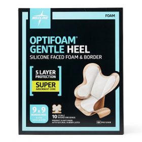 Optifoam Gentle Silicone-Faced Foam and Border Heel Dressing MSC1200BH