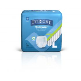 FitRight Extra Protective Underwear, Size L, for Waist Size 40"-56"
