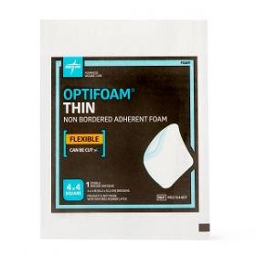 Optifoam Thin Adhesive Foam Dressing, 4" x 4", in Educational Packaging MSC1544EPH