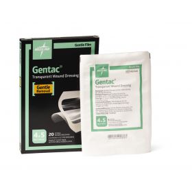 Gentac Transparent Film Silicone Dressing, 4" x 5"