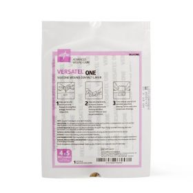 Versatel One Silicone Wound Contact Layer Dressing, 4" x 5", in Educational Packaging