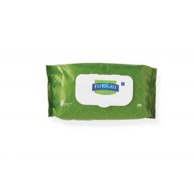 FitRight Aloe Fragrance-Free Quilted Wet Wipes, 48 Wipes / Package