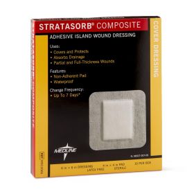 Stratasorb Waterproof Adhesive Island Wound Dressings MSC3066Z