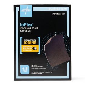 IoPlex Iodophor Foam Dressing with Iodine, 4" x 5" Pad