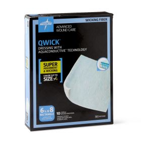 Qwick Nonadhesive Dressing with Aquaconductive Technology, 6.125" x 8"