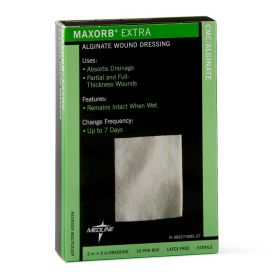 Maxorb Extra CMC / Alginate Dressings, 2" x 2", in Educational Packaging MSC7022EP