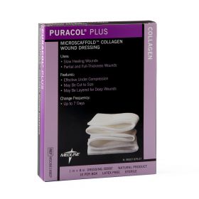 Puracol Plus Collagen Wound Dressing, 1" W x 8" L Rope, in Educational Packaging