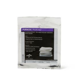 Puracol Plus AG+ Collagen Wound Dressing with Silver, 1" W x 8" L Rope, in Educational Packaging 