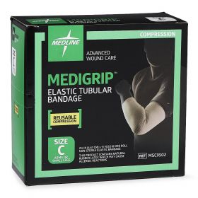 MEDIGRIP Elasticated Tubular Support Bandage, Size C: 2-5/8"W (6.8 cm) for Adult Hands, Arms or Legs