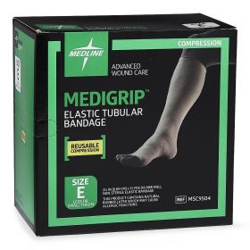 MEDIGRIP Elasticated Tubular Support Bandage, Size E: 3-1/2"W (8.75 cm) for Legs or Small Thighs