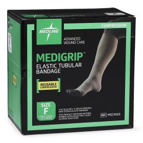 MEDIGRIP Elasticated Tubular Support Bandage, Size F: 4"W (10 cm) for Large Knees or Thighs