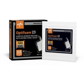 Optifoam AG+ Silver Wound Dressing in Educational Packaging, 4" x 4"