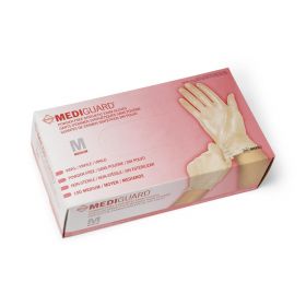 MediGuard Powder-Free Clear Vinyl Exam Gloves, Size M