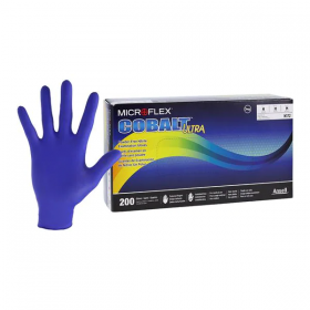 Gloves Exam Cobalt Ultra Powder-Free Nitrile 9.5 in Medium Blue 200/Bx, 10 BX/CA, N172BX