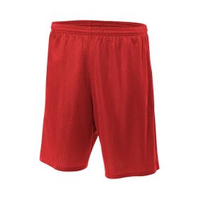 Youth Mesh Shorts, Red, 6"