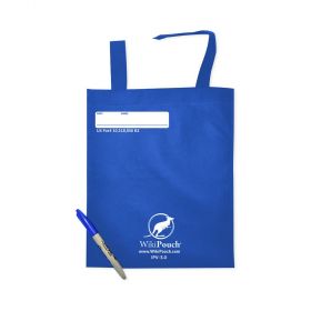 WikiPouch IPV Respiratory Device Pouches with Hook-and-Loop Strap and Button Snap, Royal Blue, 11" x 12"
