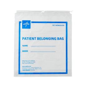 Patient Belongings Bag with Drawstring, 18" x 20", Clear
