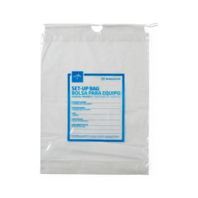 Respiratory Patient Setup Bag, Drawstring, Clear, Printed, 12" x 16"
