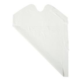 Disposable Waterproof Plastic White Bibs, 15" x 20", NON24267A