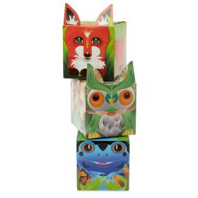 Premium Paper Facial Tissue, Cube Box with Animal Pal Faces, 75 Sheets per Box