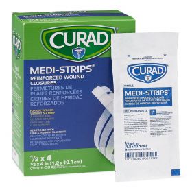CURAD Sterile Medi-Strip Wound Closure, 1/2" x 4" NON250412Z