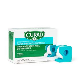 CURAD Paper Adhesive Tape with Dispenser, 1" x 10 yd. NON260001DZ
